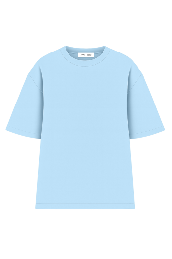 Футболка оверсайз  женская    голубая  RAY OVERSIZE U0104 UNISEX