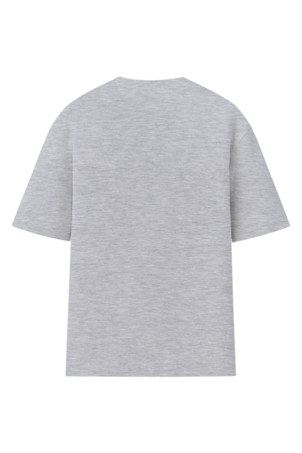 Футболка оверсайз мужская серый меланж RAY OVERSIZE U0104 UNISEX