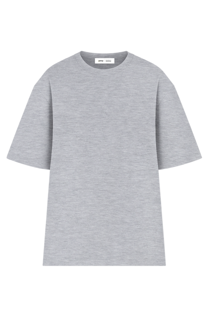 Футболка оверсайз мужская серый меланж RAY OVERSIZE U0104 UNISEX