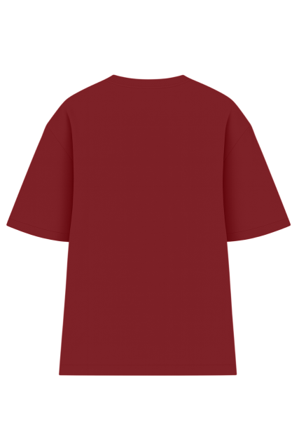 Футболка оверсайз мужская бордовая RAY OVERSIZE U0104 UNISEX