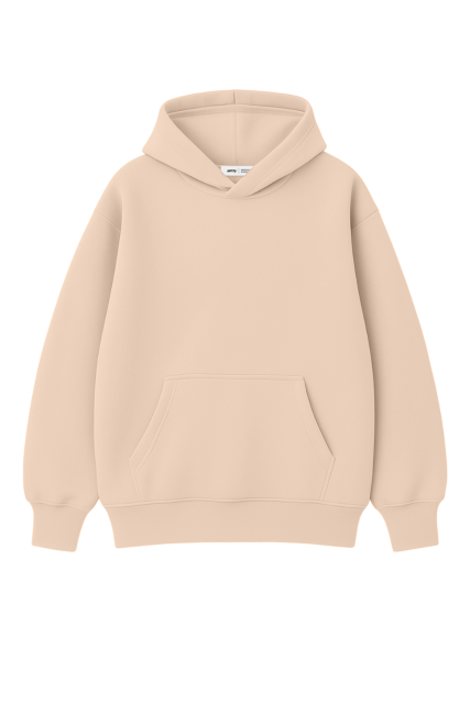 Худи оверсайз мужское бежевое утеплённое RAY OVERSIZE U0404 UNISEX