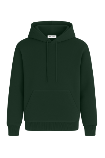 Худи  мужское    тёмно- зелёное утепленное RAY BASIC U0401 UNISEX