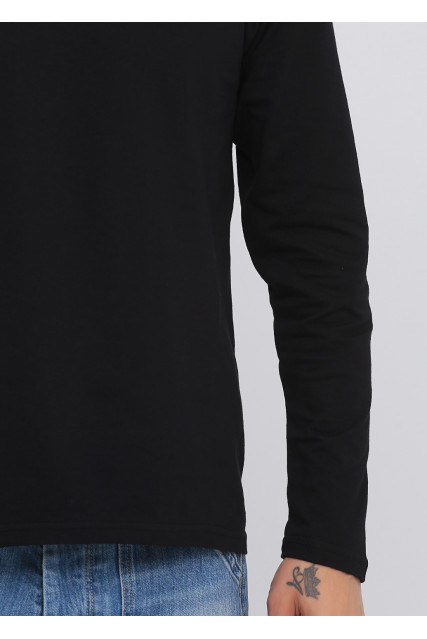 Футболка з довгим рукавом чорна RAY BASIC U0103-Black UNISEX