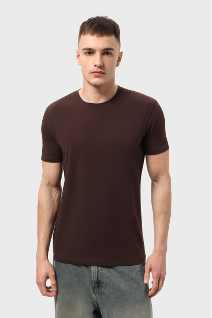 Футболка чоловіча шоколад RAY PREMIUM FIT UNISEX