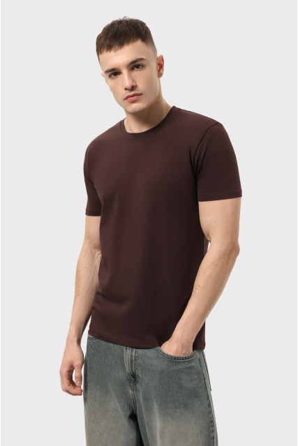 Футболка чоловіча шоколад RAY PREMIUM FIT UNISEX
