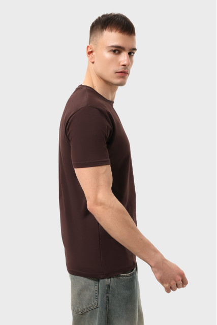 Футболка чоловіча шоколад RAY PREMIUM FIT UNISEX
