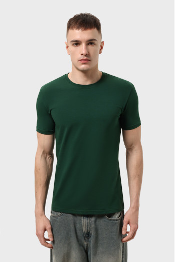 Футболка мужская  тёмно- зелёная RAY PREMIUM FIT UNISEX