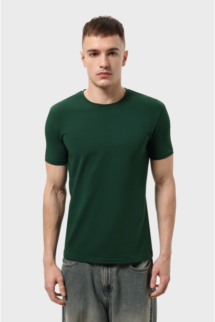 Футболка мужская тёмно- зелёная RAY PREMIUM FIT UNISEX
