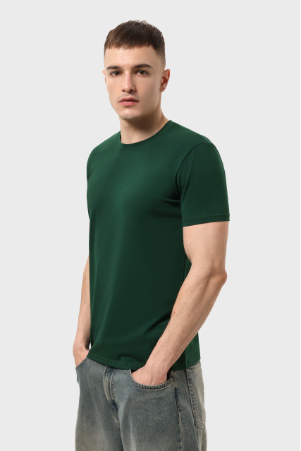 Футболка мужская тёмно- зелёная RAY PREMIUM FIT UNISEX