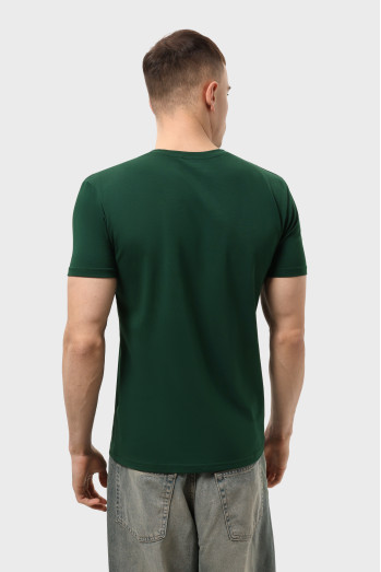 Футболка мужская  тёмно- зелёная RAY PREMIUM FIT UNISEX