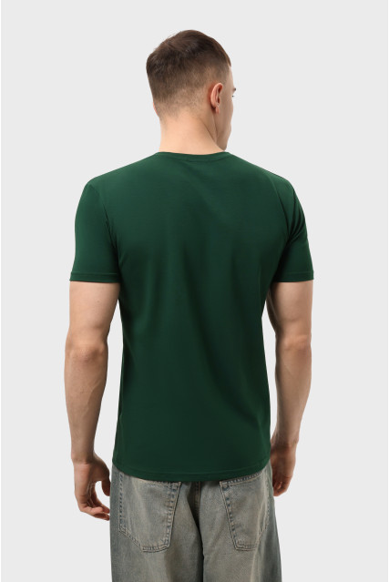 Футболка мужская тёмно- зелёная RAY PREMIUM FIT UNISEX