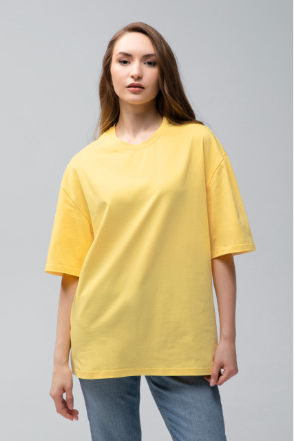 Футболка оверсайз женская лимонна RAY OVERSIZE U0104-Lemon
