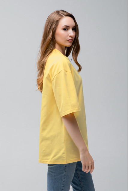 Футболка оверсайз женская лимонна RAY OVERSIZE U0104-Lemon