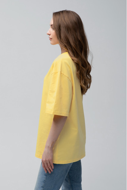 Футболка оверсайз женская лимонна RAY OVERSIZE U0104-Lemon