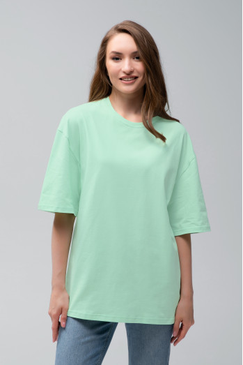 Футболка оверсайз світло-зелена жіноча RAY OVERSIZE U0104-Light green