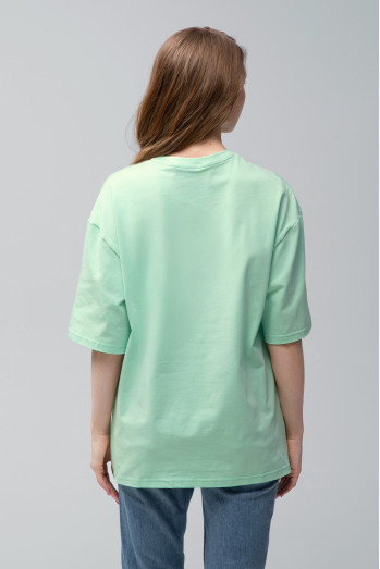 Футболка оверсайз світло-зелена жіноча RAY OVERSIZE U0104-Light green