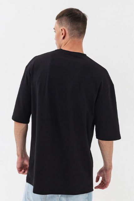 Футболка оверсайз мужская чёрная RAY OVERSIZE U0104 UNISEX