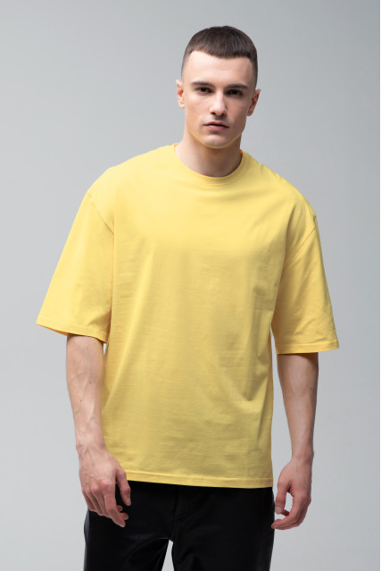 Футболка оверсайз мужская лимонная RAY OVERSIZE U0104-Lemon