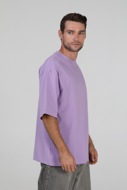Футболка оверсайз мужская лиловая RAY OVERSIZE U0104 UNISEX