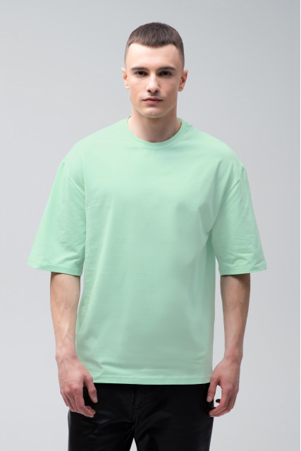 Футболка оверсайз мужская светло-зелёная RAY OVERSIZE U0104-Light green
