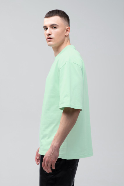 Футболка оверсайз мужская светло-зелёная RAY OVERSIZE U0104-Light green