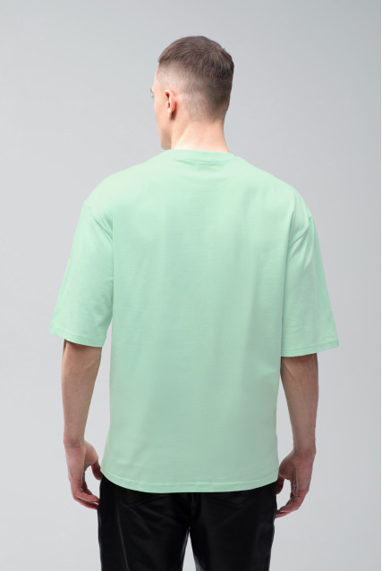 Футболка оверсайз мужская светло-зелёная RAY OVERSIZE U0104-Light green