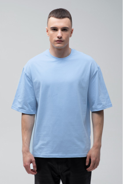 Футболка оверсайз мужская голубая RAY OVERSIZE U0104 UNISEX