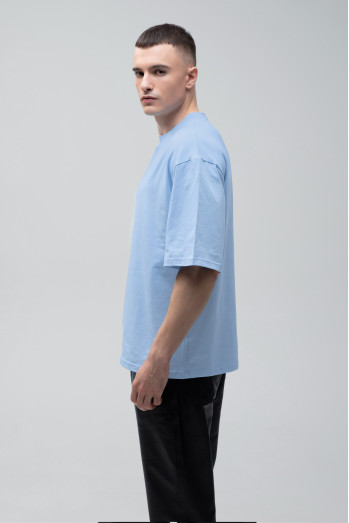 Футболка оверсайз блакитна чоловіча RAY OVERSIZE U0104 UNISEX