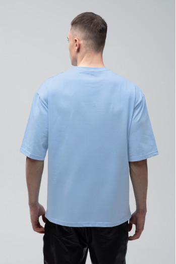 Футболка оверсайз блакитна чоловіча RAY OVERSIZE U0104 UNISEX
