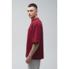 Футболка оверсайз мужская бордовая RAY OVERSIZE U0104 UNISEX