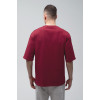 Футболка оверсайз мужская бордовая RAY OVERSIZE U0104 UNISEX