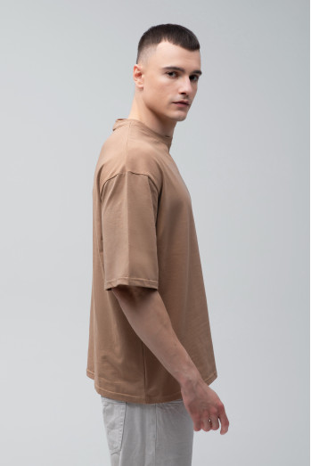Футболка оверсайз  мужская     коричневая  RAY OVERSIZE U0104 UNISEX