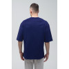 Футболка оверсайз мужская тёмно-синяя RAY OVERSIZE U0104 UNISEX