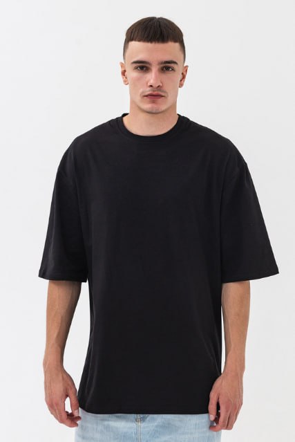 Футболка оверсайз мужская чёрная RAY OVERSIZE U0104 UNISEX
