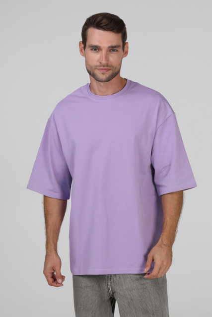 Футболка оверсайз мужская лиловая RAY OVERSIZE U0104 UNISEX