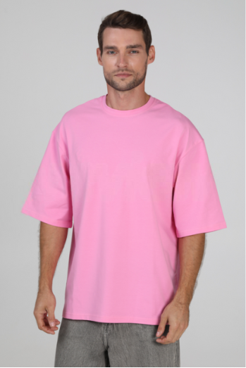 Футболка оверсайз  мужская  розовая RAY OVERSIZE U0104 UNISEX