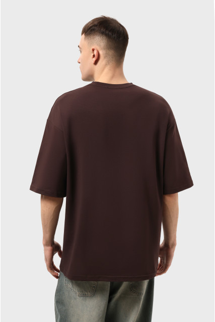 Футболка оверсайз шоколад мужская RAY OVERSIZE U0104 UNISEX