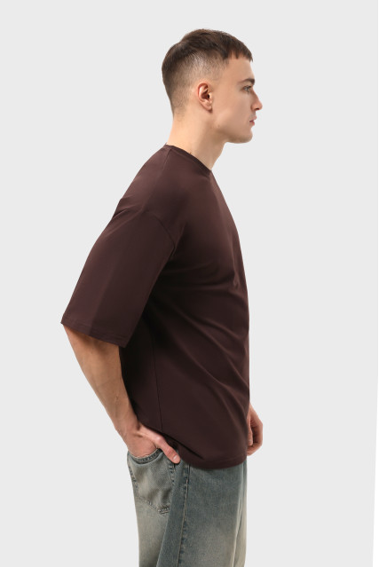 Футболка оверсайз шоколад мужская RAY OVERSIZE U0104 UNISEX