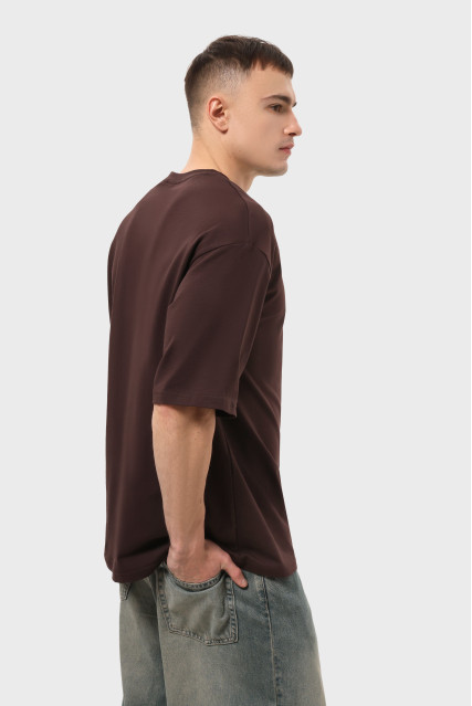 Футболка оверсайз шоколад мужская RAY OVERSIZE U0104 UNISEX