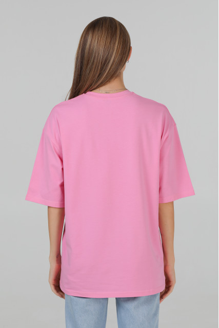 Футболка оверсайз женская розовая RAY OVERSIZE U0104 UNISEX