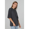 Футболка оверсайз женская тёмно- серая RAY OVERSIZE U0104 UNISEX