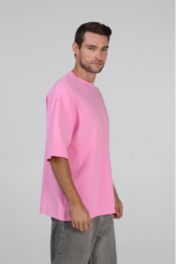 Футболка оверсайз  мужская  розовая RAY OVERSIZE U0104 UNISEX