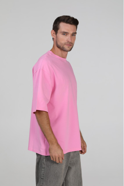 Футболка оверсайз мужская розовая RAY OVERSIZE U0104 UNISEX