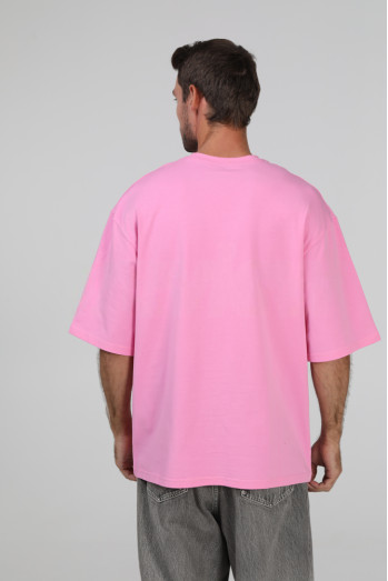 Футболка оверсайз  мужская  розовая RAY OVERSIZE U0104 UNISEX