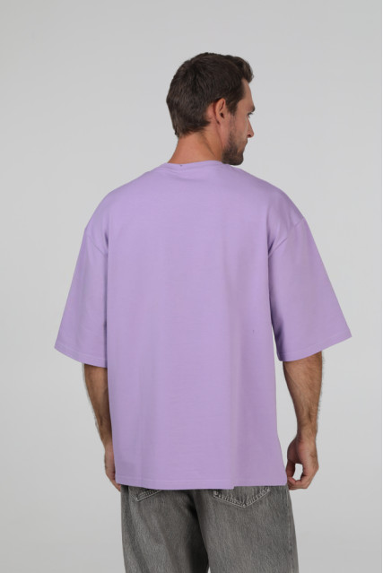 Футболка оверсайз мужская лиловая RAY OVERSIZE U0104 UNISEX