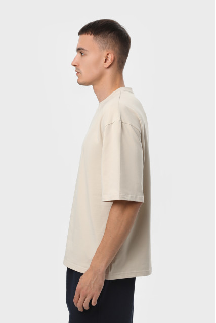 Футболка оверсайз мужская бежевая RAY OVERSIZE U0104 UNISEX