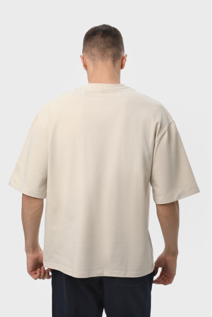 Футболка оверсайз мужская бежевая RAY OVERSIZE U0104 UNISEX