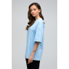 Футболка оверсайз женская голубая RAY OVERSIZE U0104 UNISEX