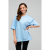 Футболка оверсайз женская голубая RAY OVERSIZE U0104 UNISEX