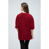 Футболка оверсайз женская бордовая RAY OVERSIZE U0104 UNISEX